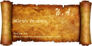 Würth Aranka névjegykártya